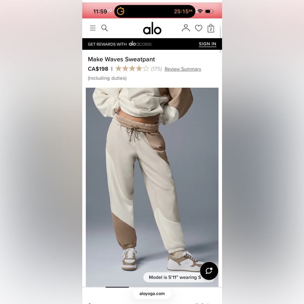 ALO Yoga Make Waves Sweatpant - new with tags & unworn